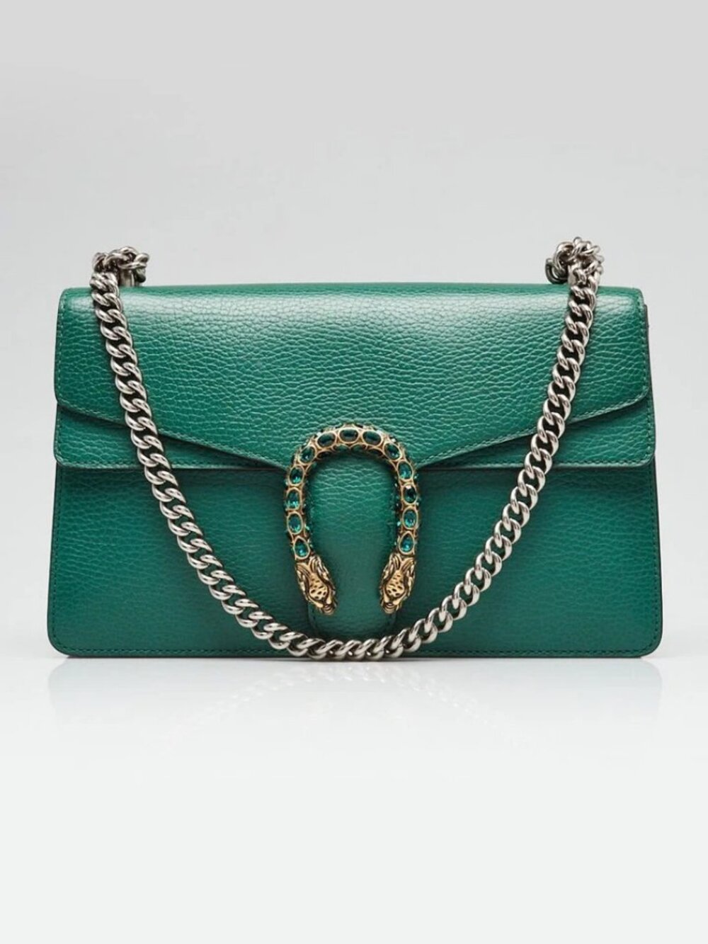 Gucci Green Leather Dionysus Small Shoulder Bag